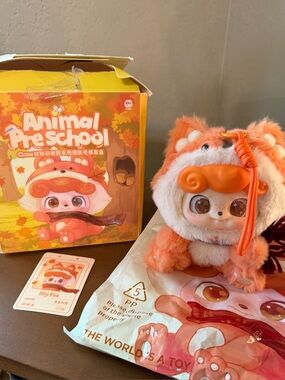 Animal Preschool Shy Fox Plush Figure - Orange & White